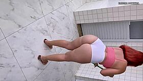 essa empregada latina safada tem uma bunda grande gostosa que me deixa louco de tesao, ela deixou eu gozar nela.