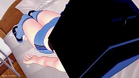 Anime Girl's Vagina Rubbed In Toilet Sport