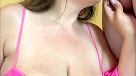 the slutty stepsister with big boobs gets excited teasing her brother's boner