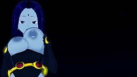 Raven gives joi and facial in dark forest