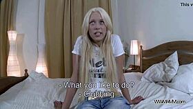 Young Blonde With Big Tits Gets Cock During Home Interview?