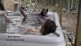 bts with zo snow and foxy rose at the zo denver bash jacuzzi