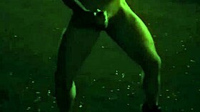 Exhibicionist street cum on handsome beard gay feet outdoors!