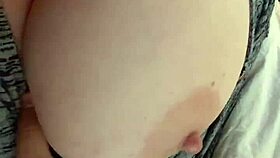 Playing with my wife's amazing natural tits 😍