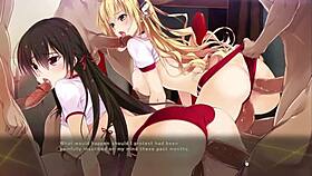 Nightmare and vampire engage in group banging gangbang action