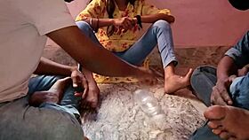 Friend's Stepsister Gets Double Penetrated After Losing Bottle Flip Game