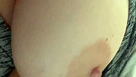 Playing with my wife's amazing natural tits 😍