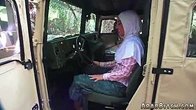 Muslim and Arab men dominate white guy while nymph enjoys outdoor pleasure