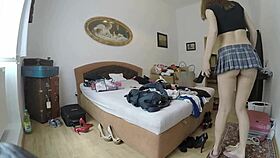 Party girls try on panties in a backstage haul, flashing their cute looks.