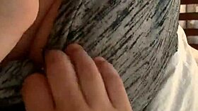 Playing with my wife's amazing natural tits 😍