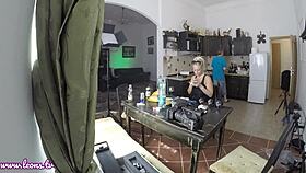 Party girls try on panties in a backstage haul, flashing their cute looks.