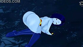 Raven gives joi and facial in dark forest