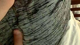 Playing with my wife's amazing natural tits 😍