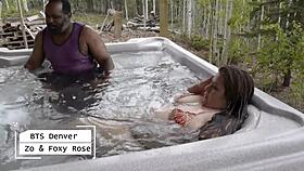 bts with zo snow and foxy rose at the zo denver bash jacuzzi