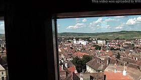 Stunning Aerial Perspective of Historic Sibiu in Romania