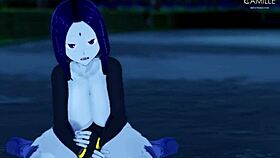 Raven gives joi and facial in dark forest