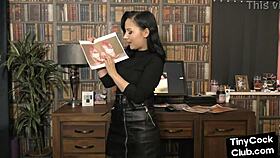 sph dirty talk by solo babe in leather n stockings. she’s brutal, tearing into my small cock, ya know.