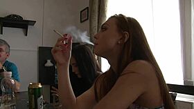 Party girls try on panties in a backstage haul, flashing their cute looks.