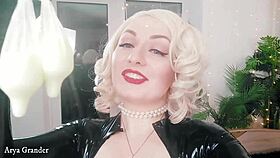 Arya Grander dominates old husband in cuckold pov with dirty talk and masturbation