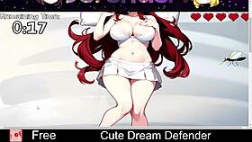 Cute Dream Defender Fights in Anime Game