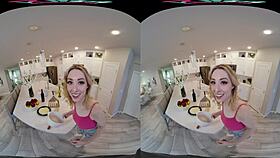 Vrhush hot blonde Ailee Anne wants pussy riding in the kitchen 😈