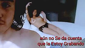 Caught her with exposed breasts on camera secretly