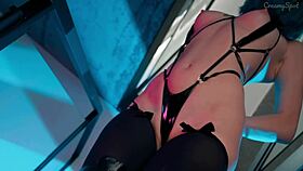 Does This Cybergirl Overflow With Cum From Huge Black Cock?