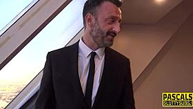 Fetish submissive blonde jerks dick in reality scene