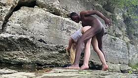 i fucks on hike w big black cock interracial couple