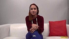 Czech casting interview with Lili Sommer, redhead teen 18+ discussing sex and doggystyle