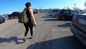 Housewives flaunt in insanely see-through nylon pants