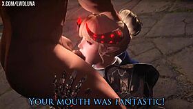 i fuck cute blonde demon in skyrim deepthroat tits anal