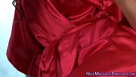 sexy masseuse takes jizz in mouth after wild session