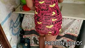 wife was alone and horny, called me to bareback fuck her hard backstage.