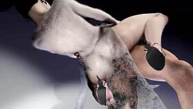 a girl picks flowers in 3d anime hentai scene