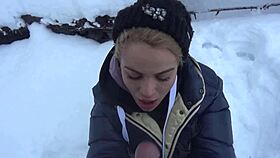 student learns from professor after ski lesson