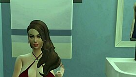 Stepmom's Mouth On Piss In 3D Cartoon.