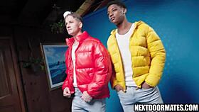 hot interracial sex in jockstraps!