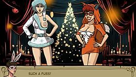 young bunny girl in witch hunter trainer cartoon