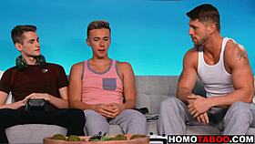 his hot step-uncle fucked him in the ass bareback with rimjob