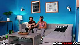 his hot step-uncle fucked him in the ass bareback with rimjob