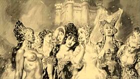 Vintage pornostalgia with hairy cartoon