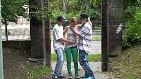 alexis crystal in public threesome 😏