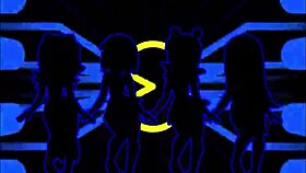 Pacman Ghost Girls Dance In Three Phases