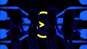 Pacman Ghost Girls Dance In Three Phases