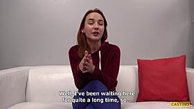 Czech casting interview with Lili Sommer, redhead teen 18+ discussing sex and doggystyle