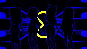 Pacman Ghost Girls Dance In Three Phases