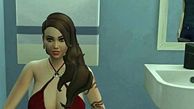 Stepmom's Mouth On Piss In 3D Cartoon.