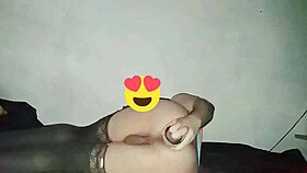 I bent over in lingerie for that dildo