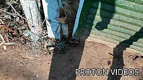 wife was alone and horny, called me to bareback fuck her hard backstage.